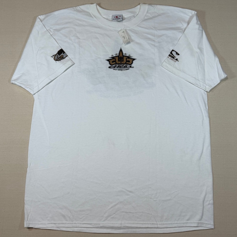 Vintage O'Neill Cold Water Classic 2000 Shirt Mens XXL White Surf Santa Cruz Tee